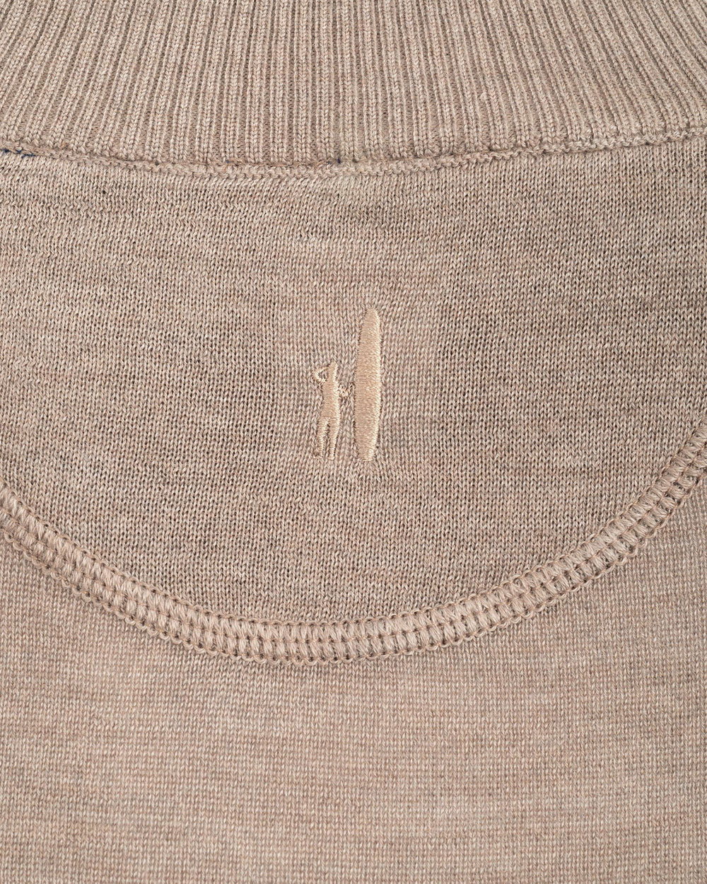 Johnnie-O: Baron Wool Blend 1/4 Zip Pullover Sweater: Oatmeal