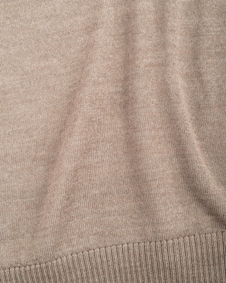 Johnnie-O: Baron Wool Blend 1/4 Zip Pullover Sweater: Oatmeal