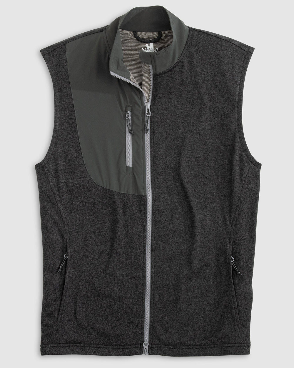 Johnnie-O Glover Performance Fleece Vest: Black