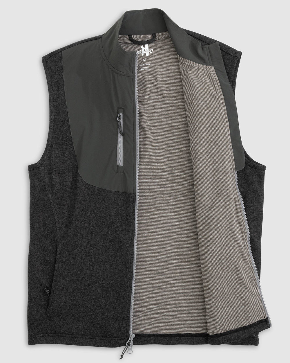 Johnnie-O Glover Performance Fleece Vest: Black