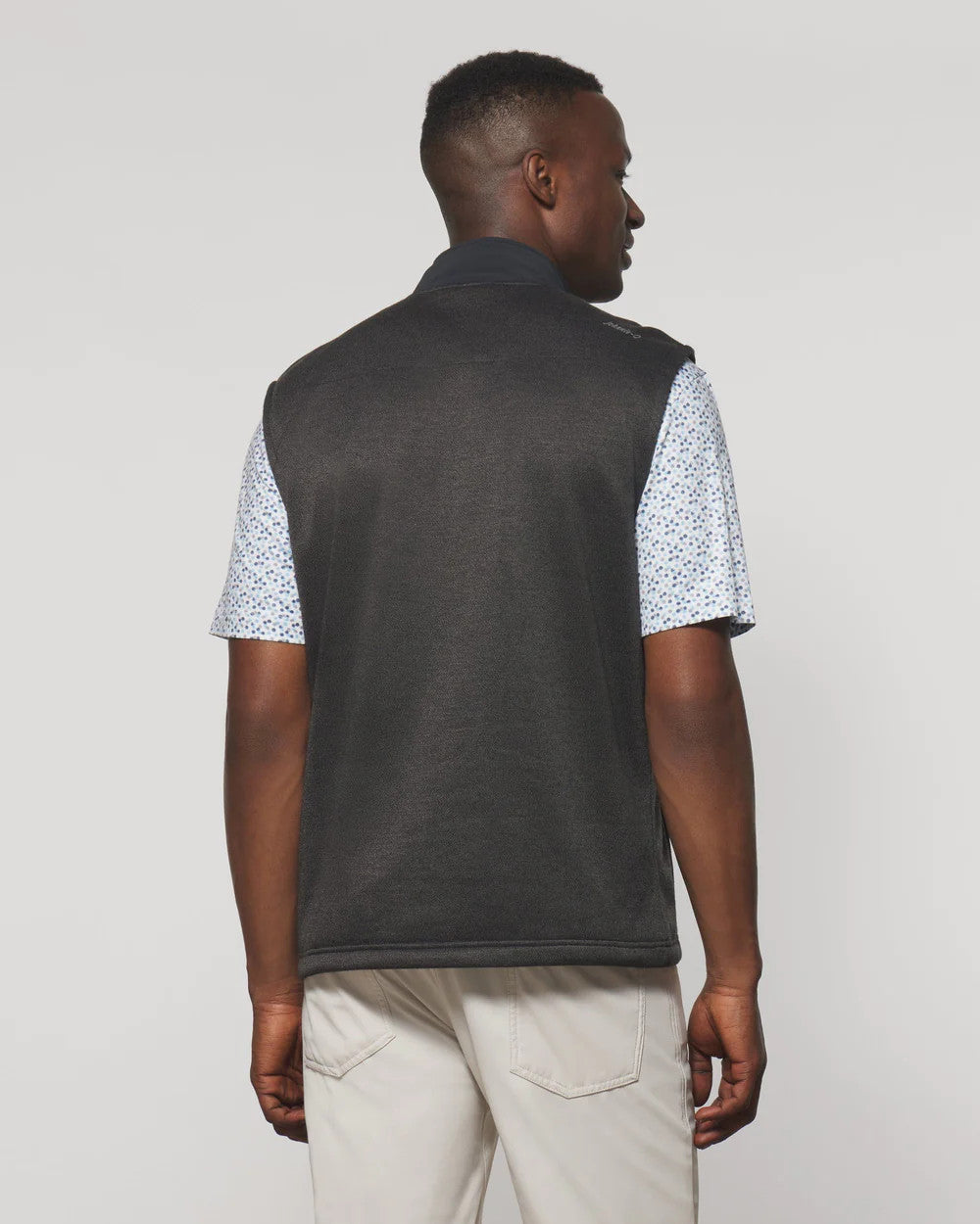 Johnnie-O Glover Performance Fleece Vest: Black