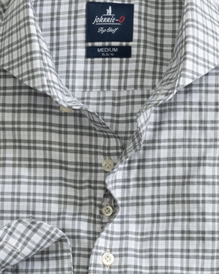 Johnnie-O Top Shelf Button Up Shirt - Anders: Light Gray