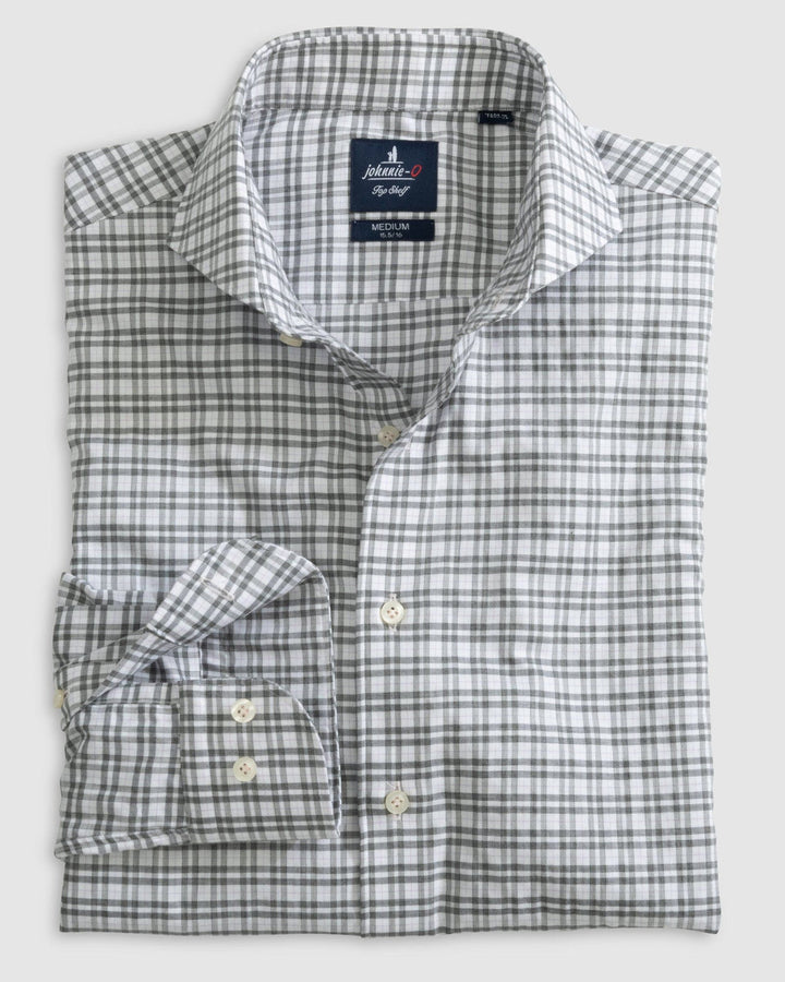 Johnnie-O Top Shelf Button Up Shirt - Anders: Light Gray