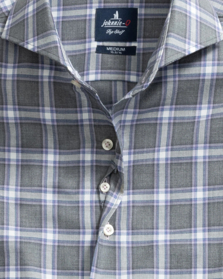 Johnnie-O Top Shelf Button Up Shirt - Trenton: Charcoal