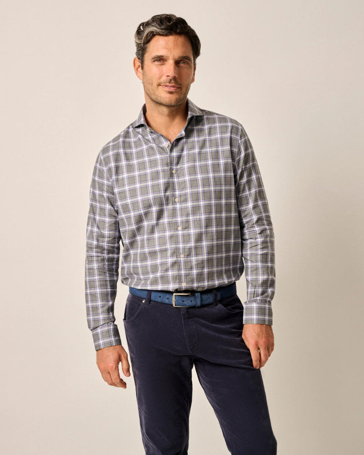 Johnnie-O Top Shelf Button Up Shirt - Trenton: Charcoal