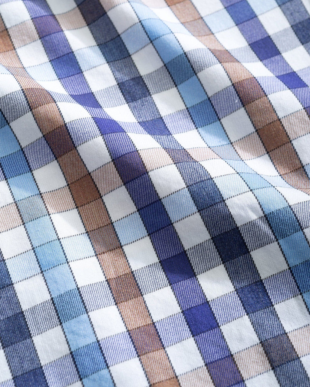 Johnnie-O Tucked Cotton Blend Button Up Shirt - Dartmouth: Laguna Blue