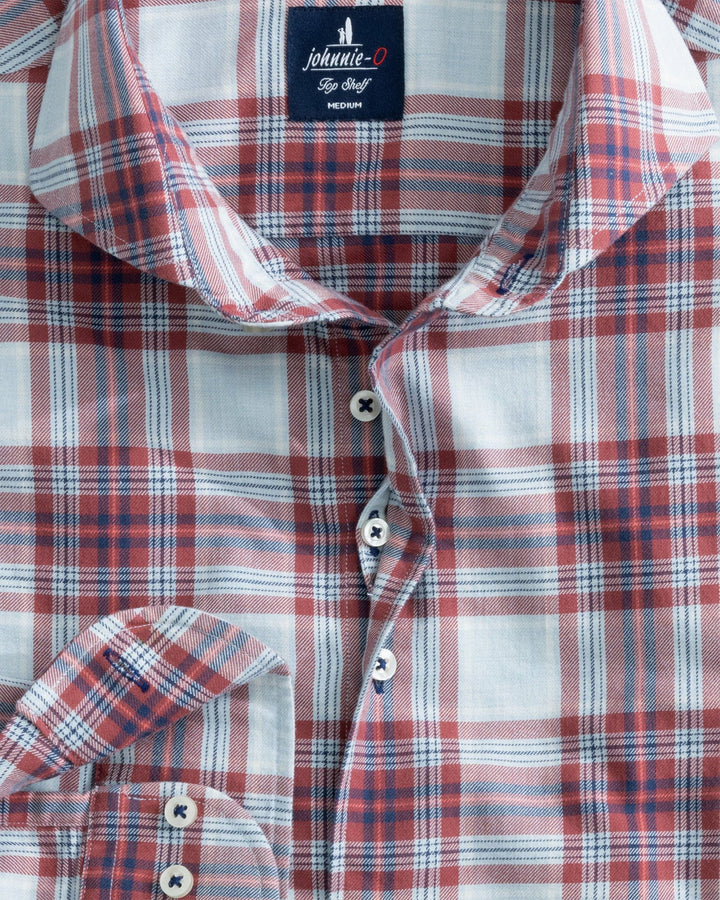 Johnnie-O Top Shelf Button Up Shirt - Fowlkes: Malibu Red