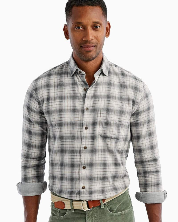 Johnnie-O Burruss Top Shelf Button Down Shirt: Light Gray