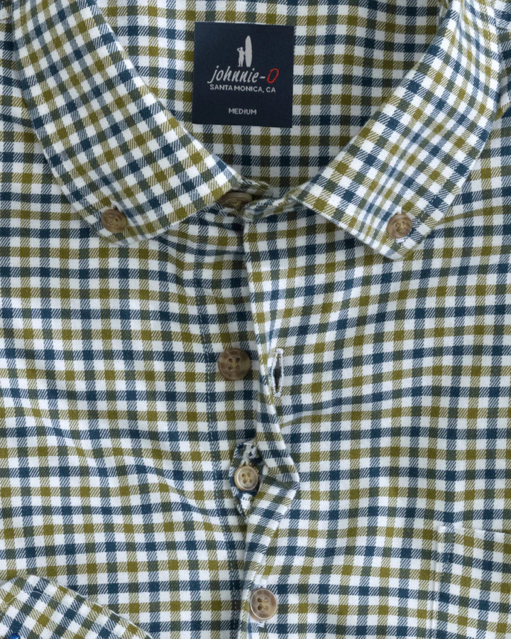 Johnnie-O  Sycamore Tucked Button Up Shirt: Balsam