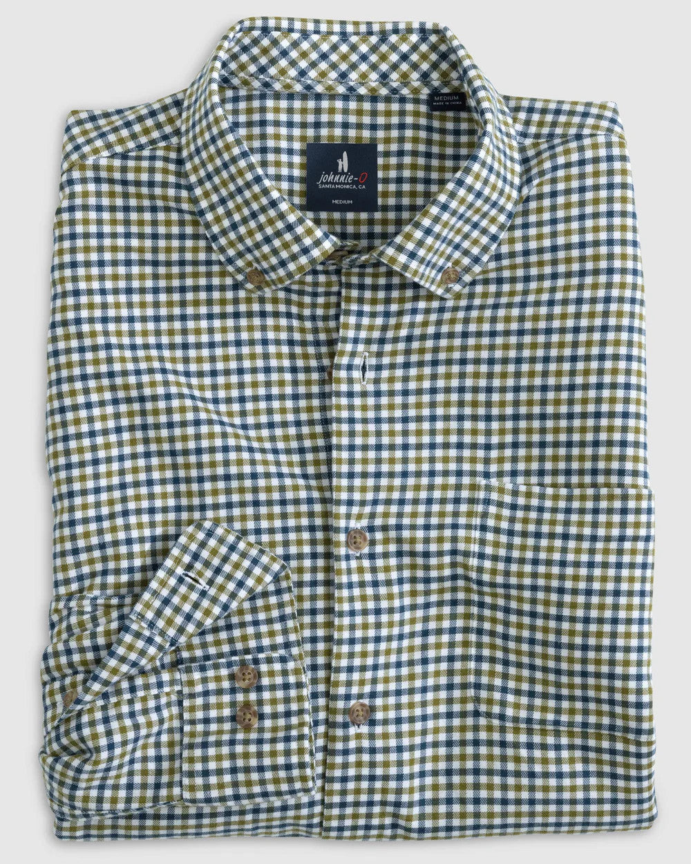 Johnnie-O  Sycamore Tucked Button Up Shirt: Balsam