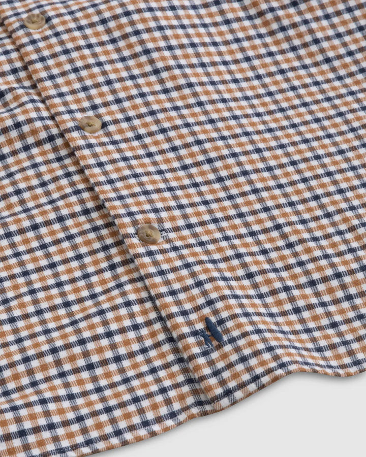 Johnnie-O  Sycamore Tucked Button Up Shirt: Brick