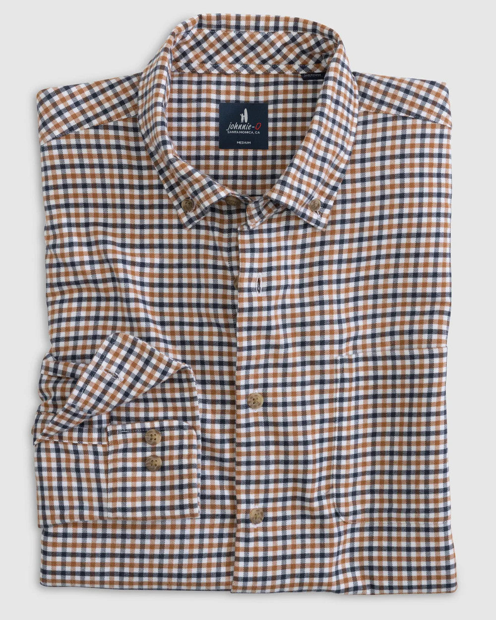 Johnnie-O  Sycamore Tucked Button Up Shirt: Brick