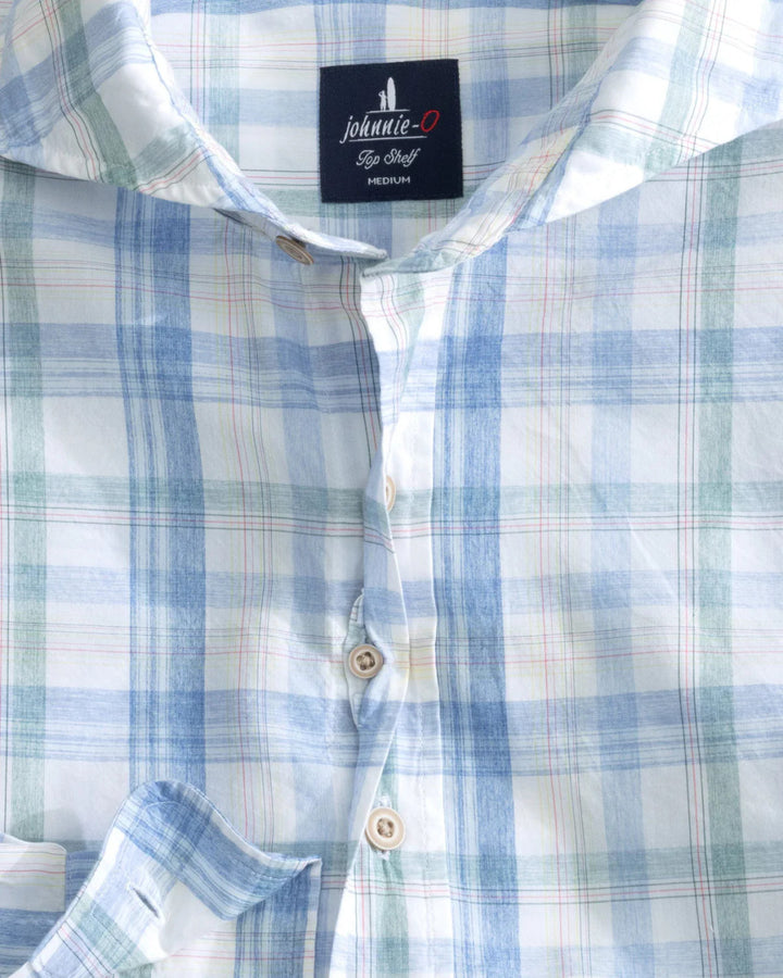 Johnnie-O Liden Button Up Shirt: Laguna Blue