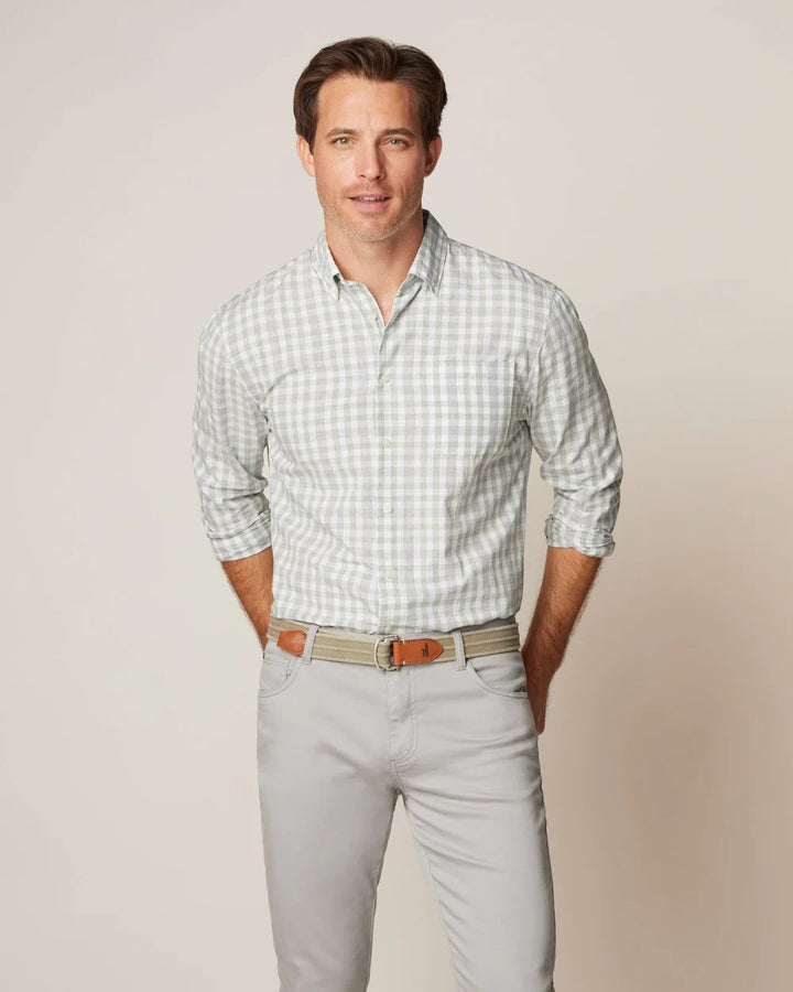 Johnnie-O Fordhart Tucked Button Up Shirt: Jungle