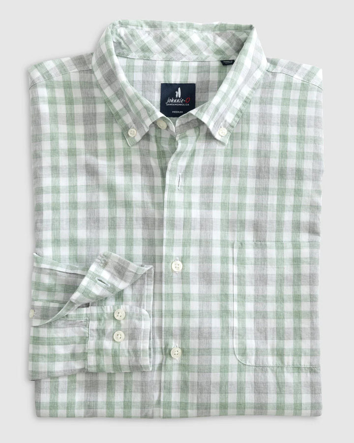 Johnnie-O Fordhart Tucked Button Up Shirt: Jungle