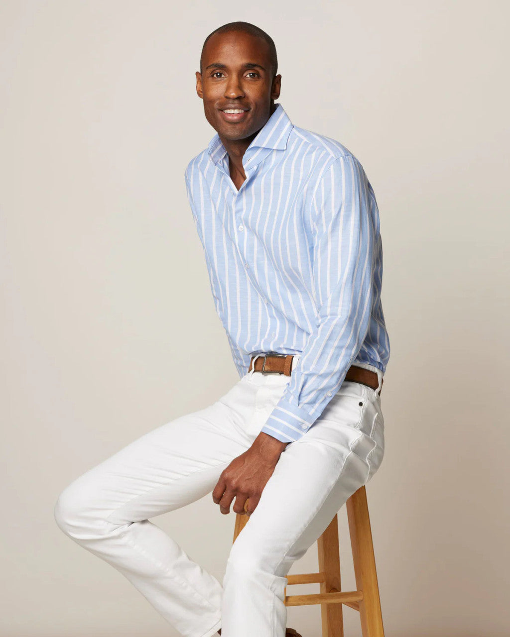 Johnnie-O Ocon Top Shelf Button Up Shirt: Laguna Blue