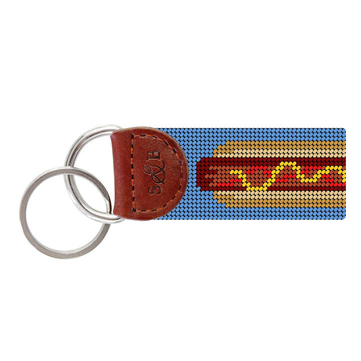 Smathers and Branson Jumbo Hot Dog Key Fob: Cornflower
