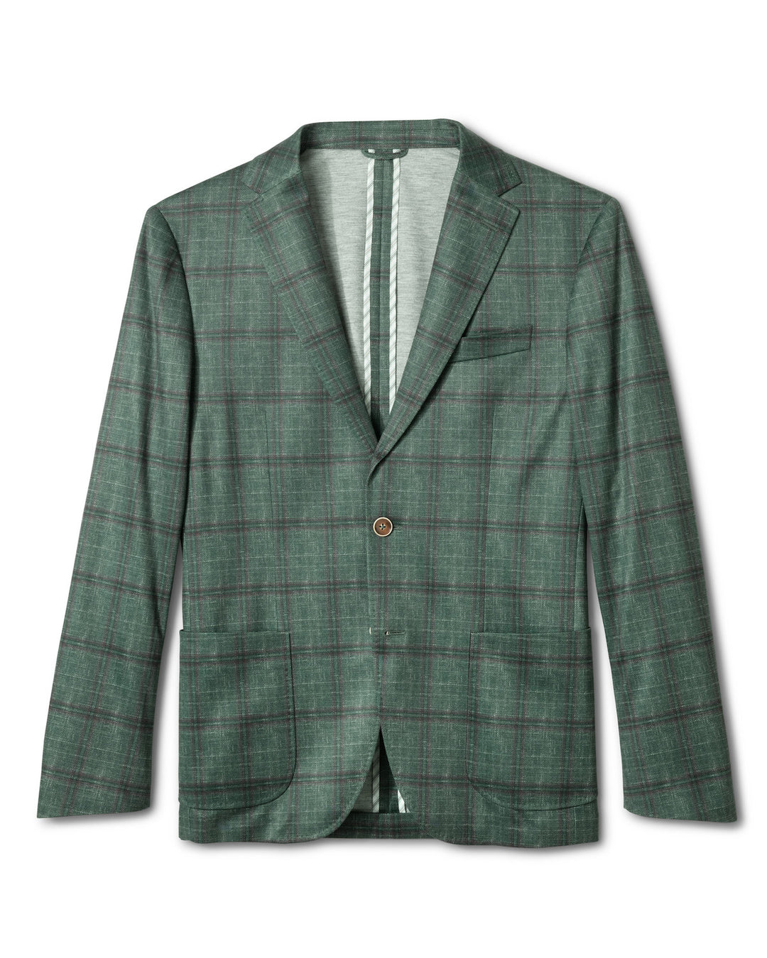 Johnnie O Zephyr Pane Top Shelf Printed Knit Sport Coat: Mallard