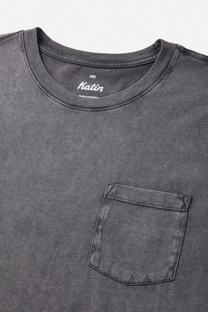 Katin Base Tee: Black Sand Wash