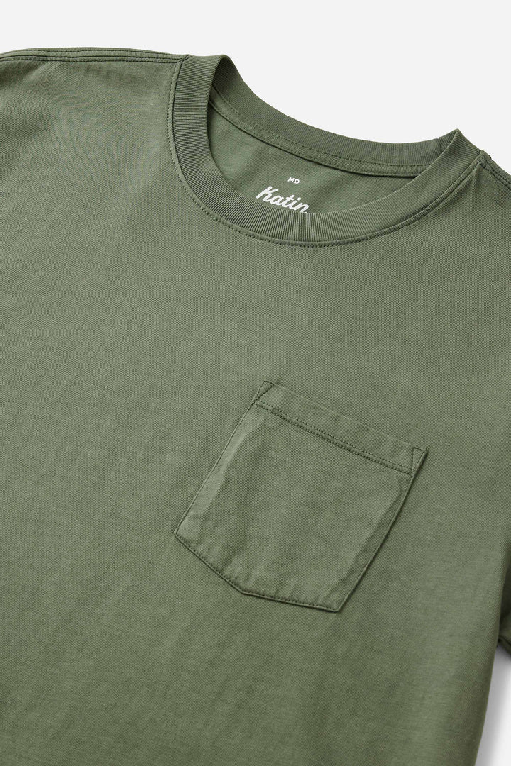 Katin Base Tee: Olive Sand Wash