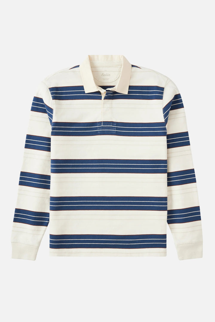 Katin Greg Long Sleeve Rugby Polo: Dark Blue