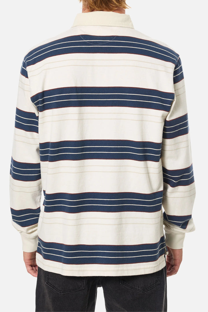 Katin Greg Long Sleeve Rugby Polo: Dark Blue