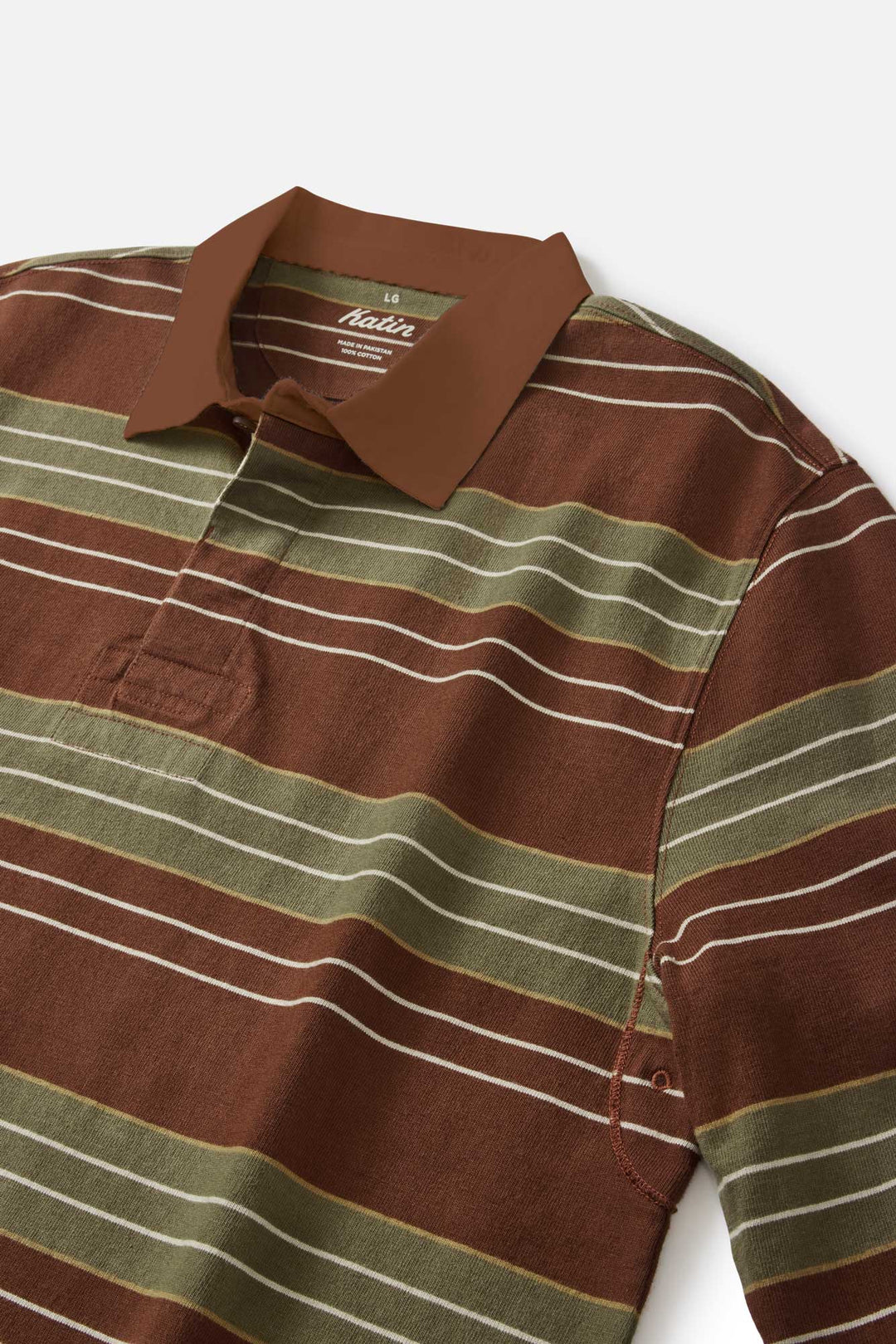 Katin Greg Long Sleeve Rugby Polo: Mahogany