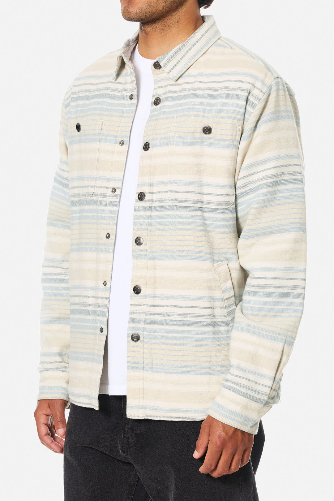 Katin Harold Stripe Jacket: Dusty Blue