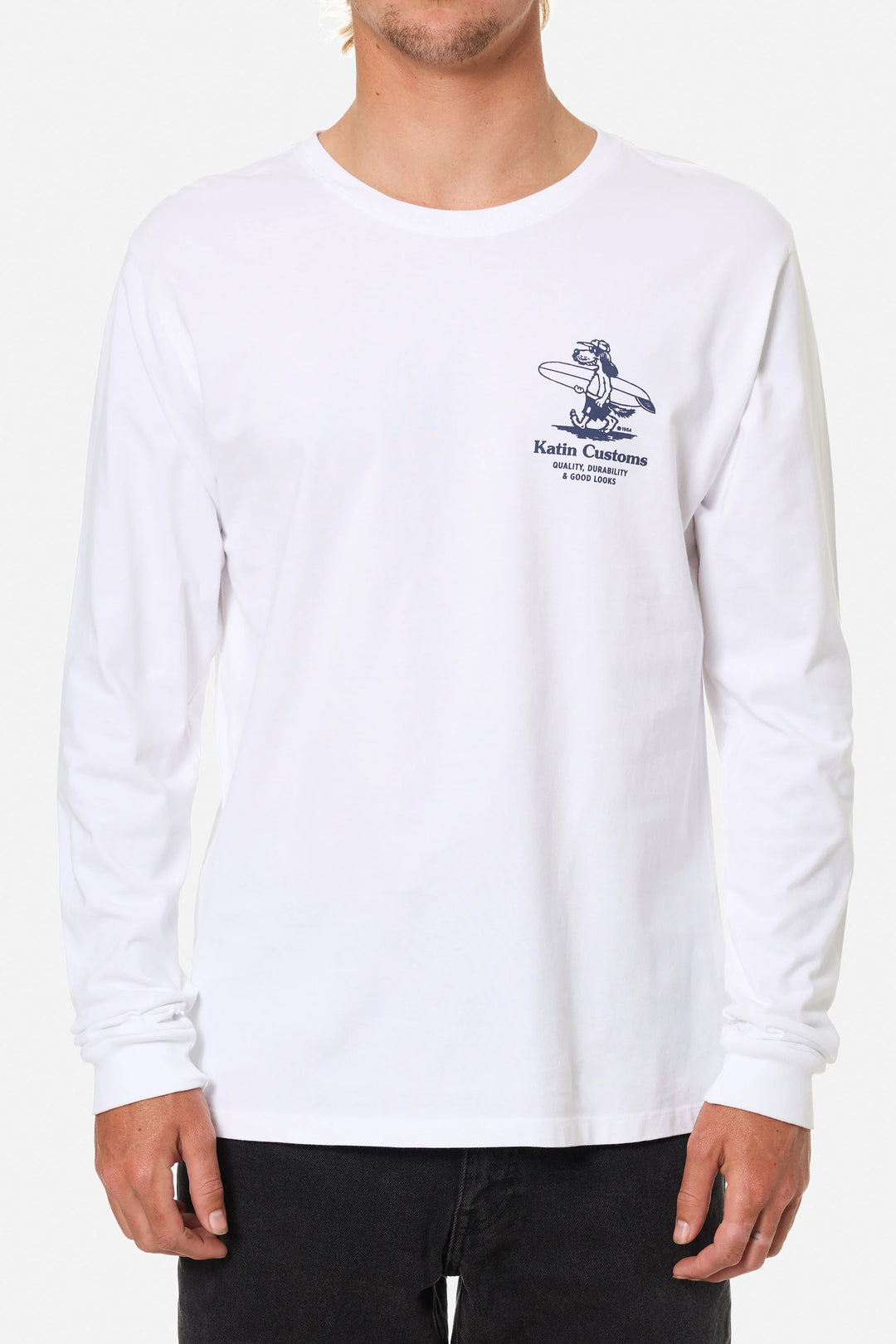 Katin Lou Long Sleeve Tee: White