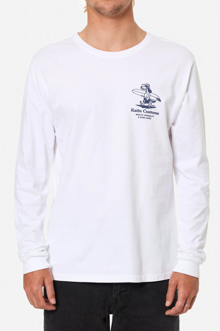 Katin Lou Long Sleeve Tee: White
