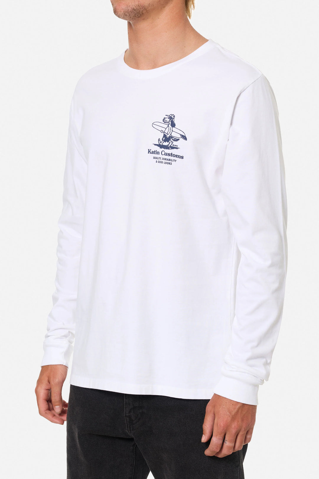 Katin Lou Long Sleeve Tee: White