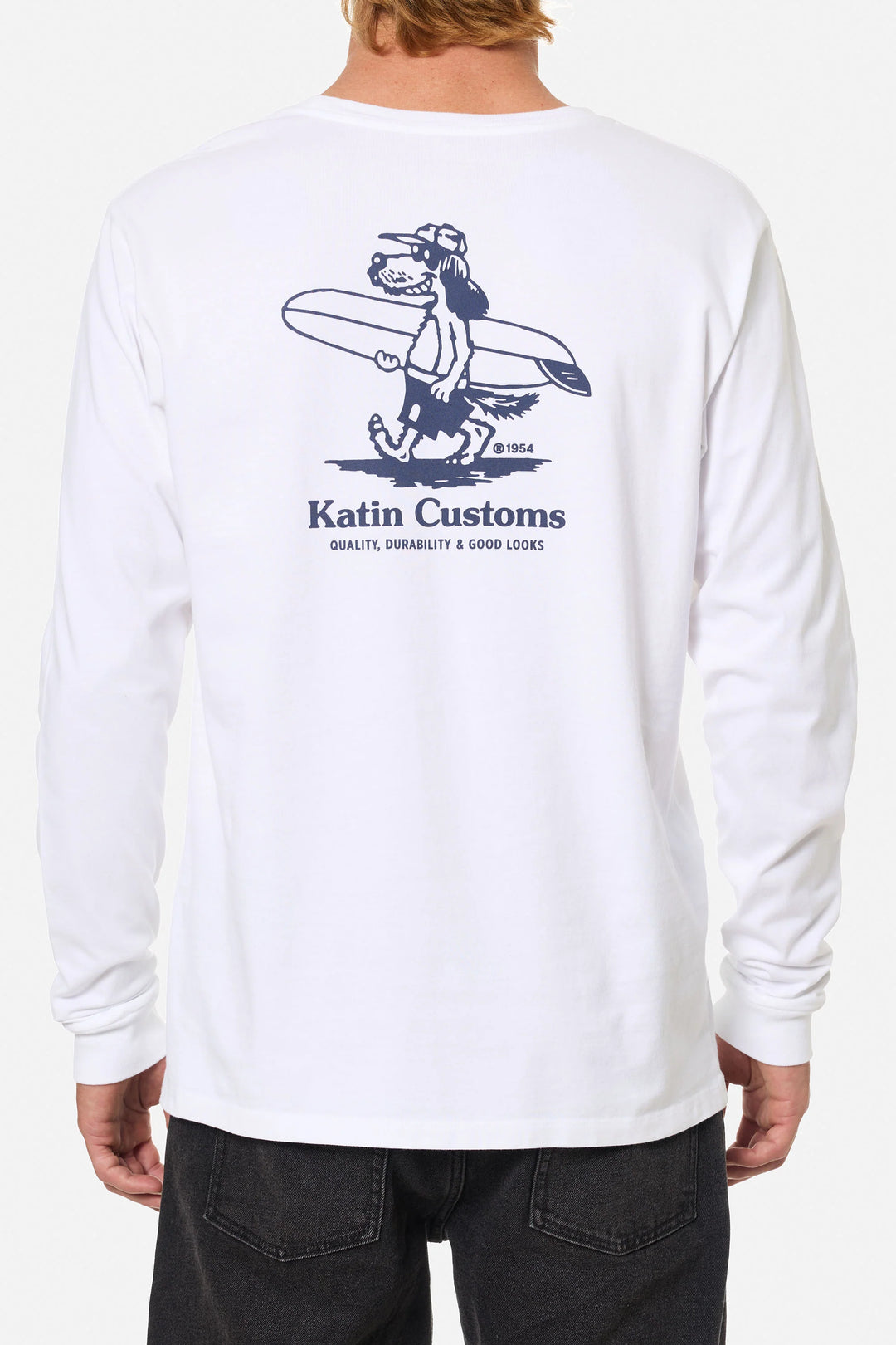 Katin Lou Long Sleeve Tee: White