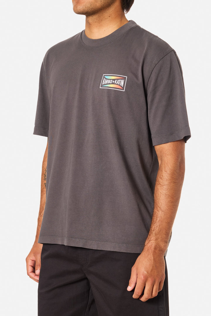 Katin Scrubber Relaxed Tee: Black Wash Pigment Dye