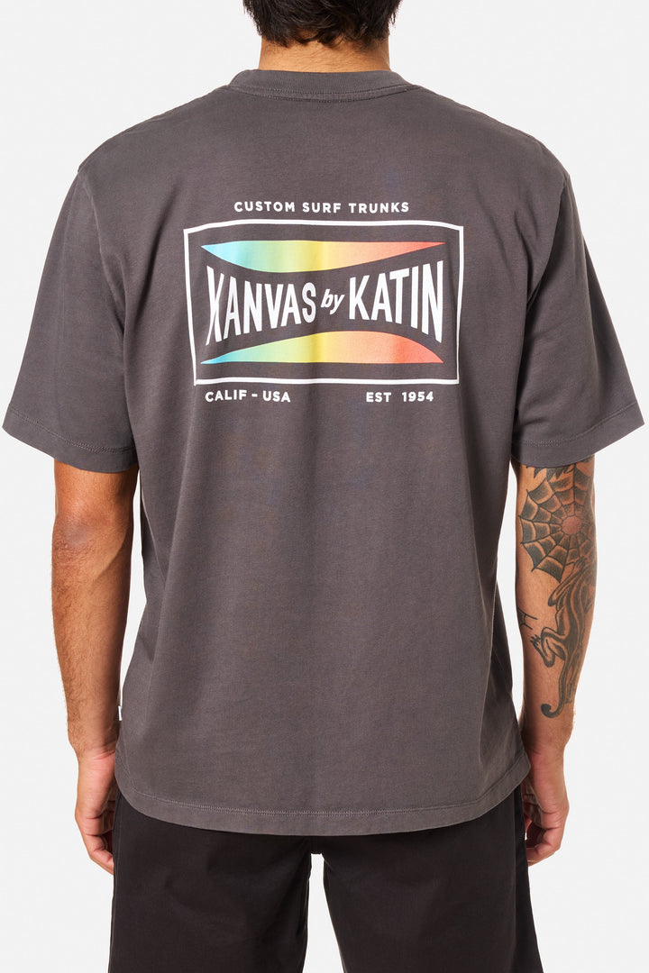 Katin Scrubber Relaxed Tee: Black Wash Pigment Dye