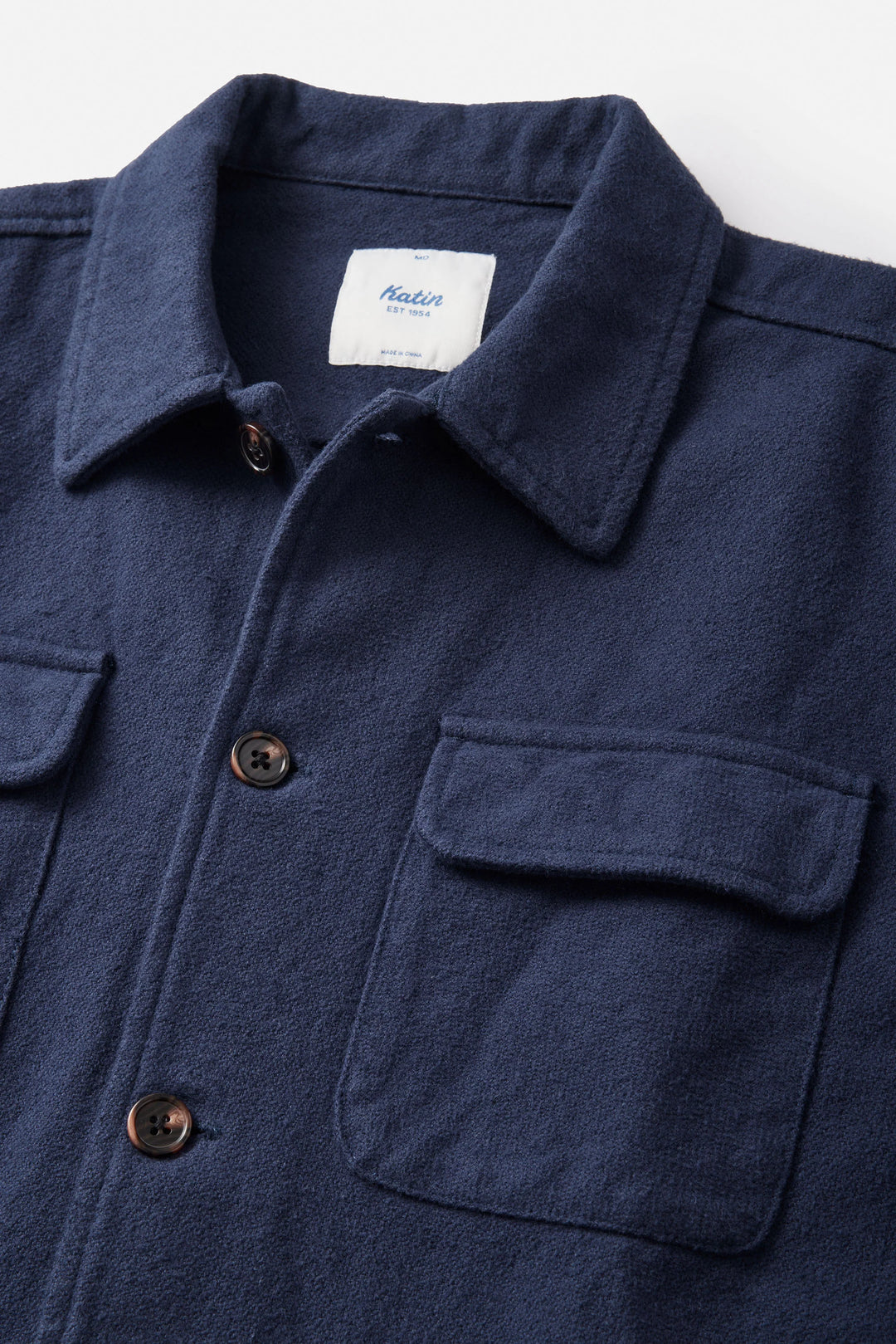 Katin Shiloh Solid Flannel: Polar Navy