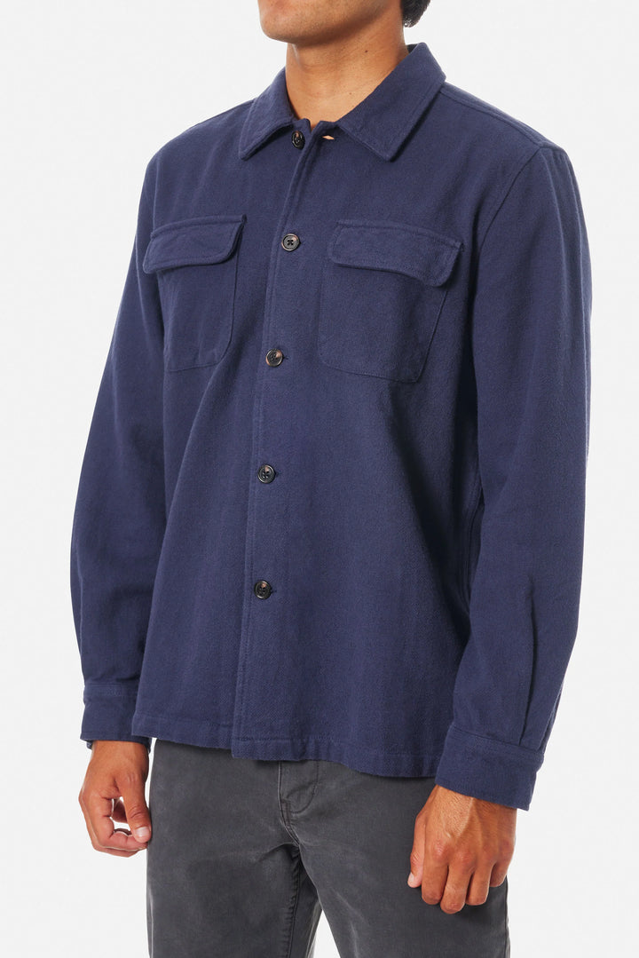 Katin Shiloh Solid Flannel: Polar Navy