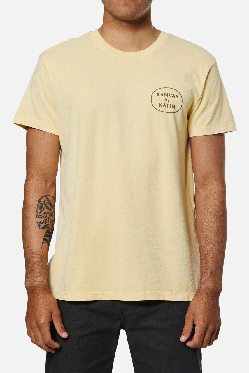 Katin Trimming Tee: Sun Yellow Sand Wash