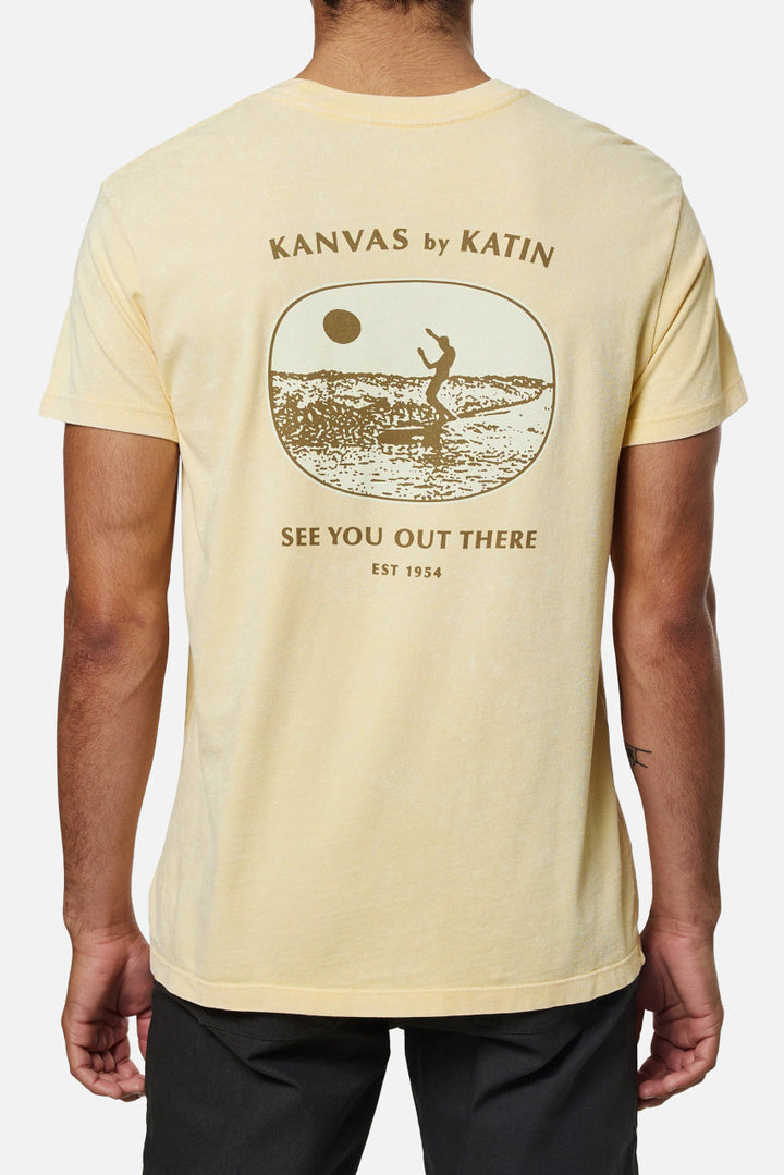 Katin Trimming Tee: Sun Yellow Sand Wash