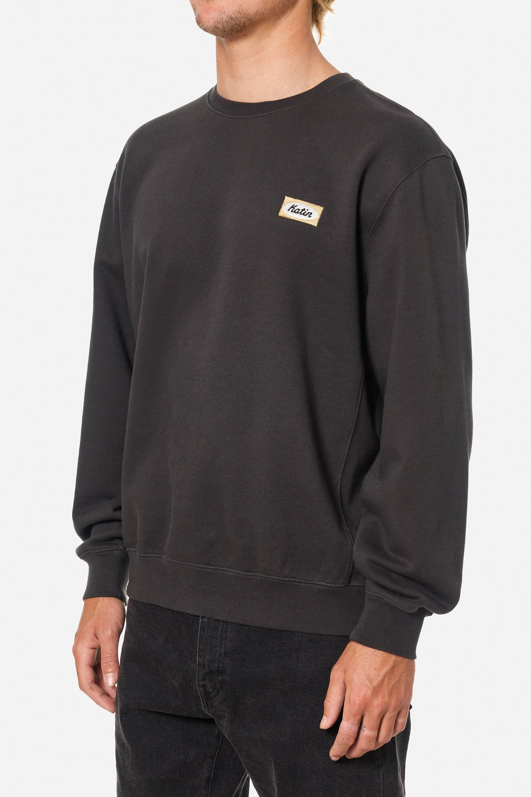 Katin Williams Embroidered Crewneck: Black