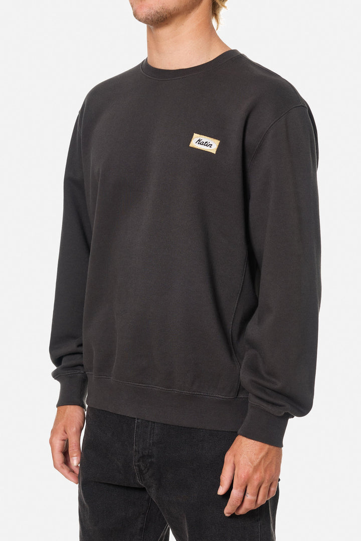 Katin Williams Embroidered Crewneck: Black