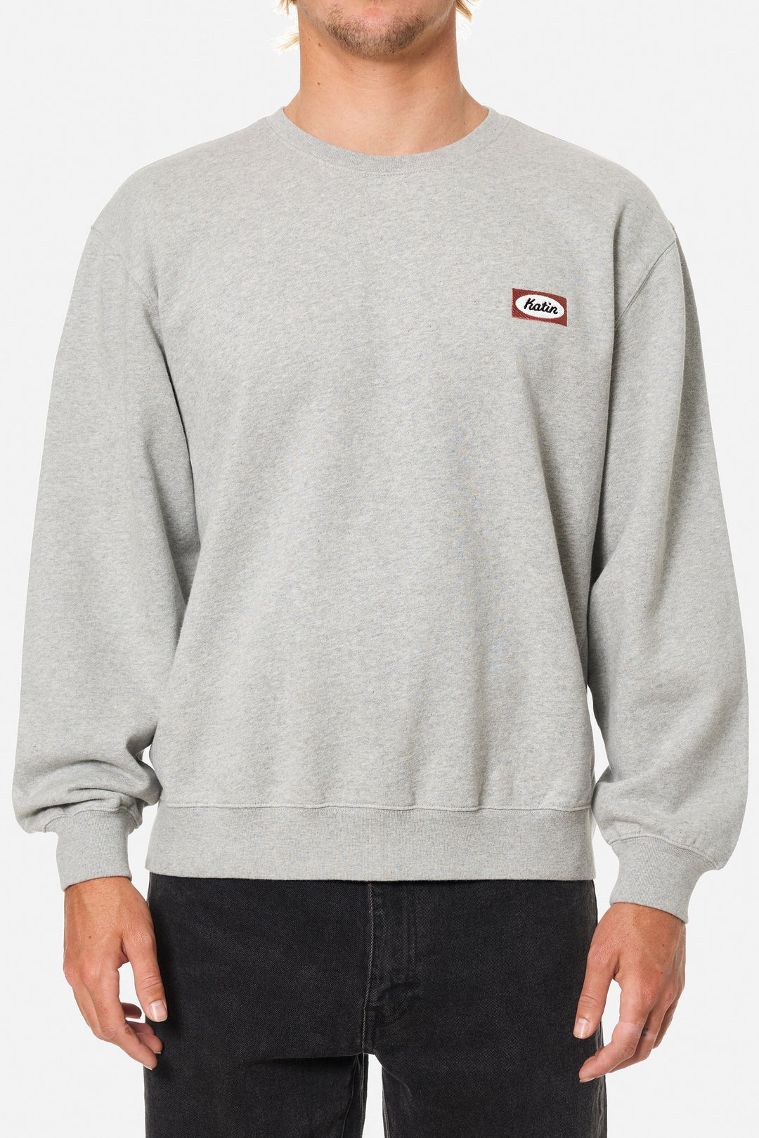 Katin Williams Embroidered Crewneck: Heather Gray