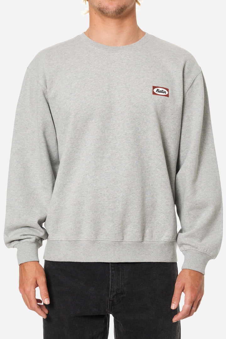 Katin Williams Embroidered Crewneck: Heather Gray