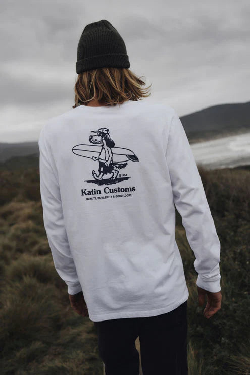 Katin Lou Long Sleeve Tee: White