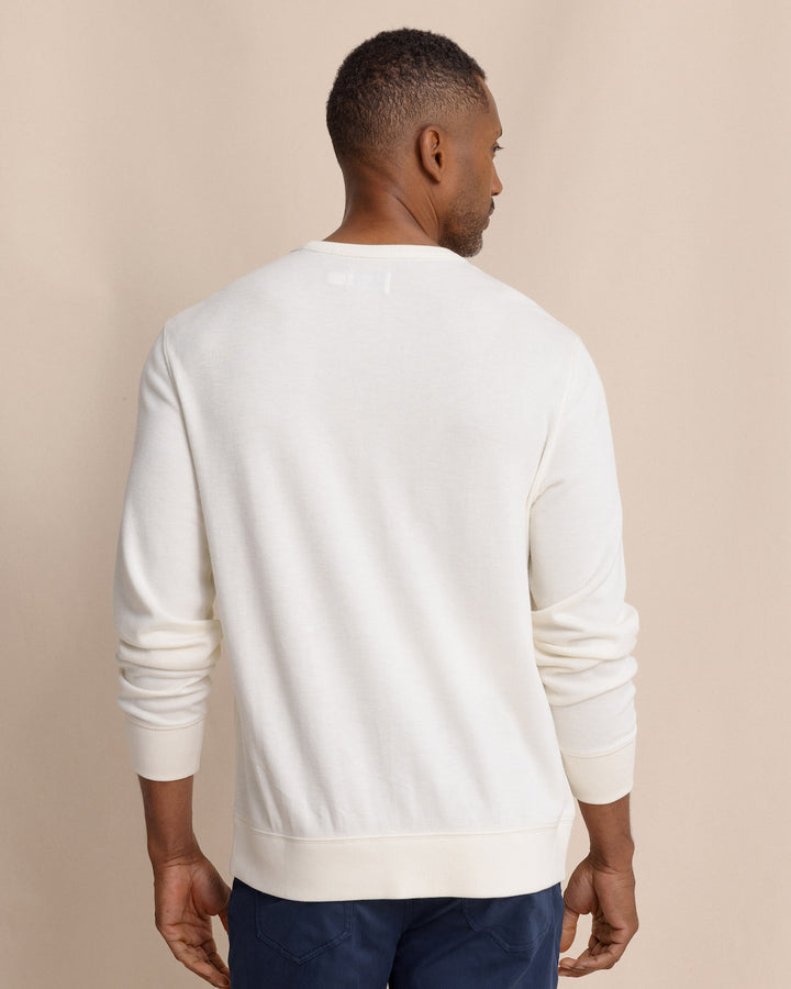 Southern Tide Long Sleeve East Bay Crew: Sand White