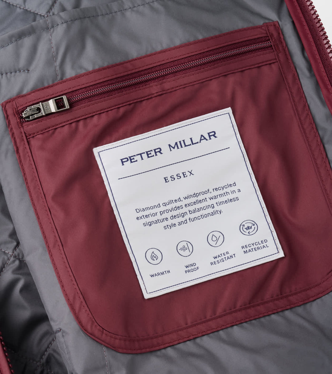 Peter Millar Essex Vest: Bordeaux