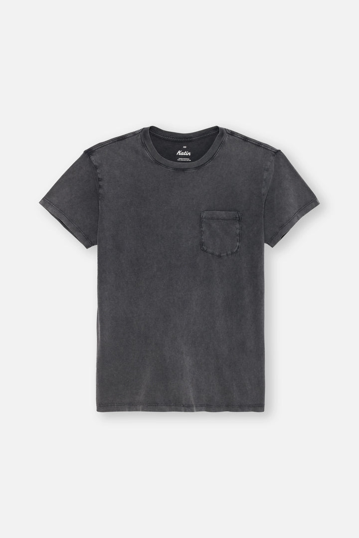 Katin Base Tee: Black Sand Wash