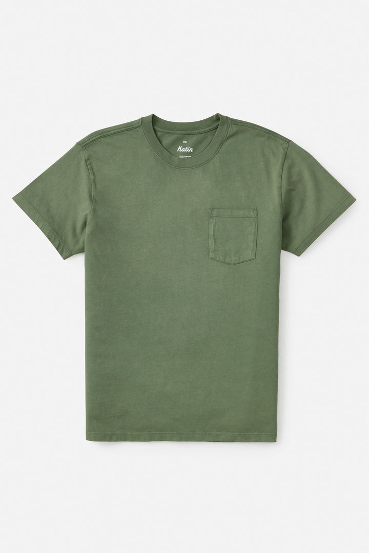 Katin Base Tee: Olive Sand Wash