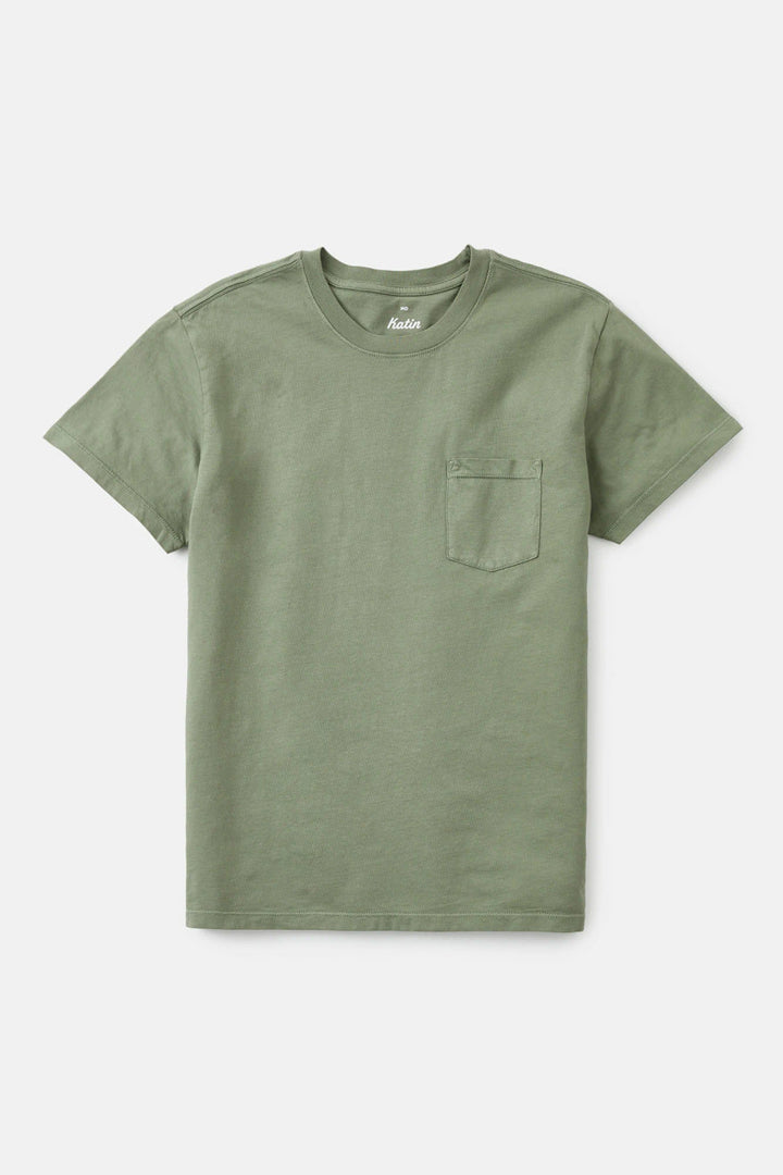 Katin Base Tee: Olive Sand Wash