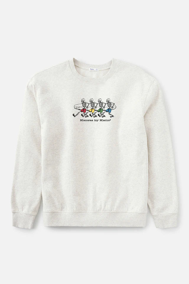 Katin Hermanos Embroidered Crewneck: Heather Gray