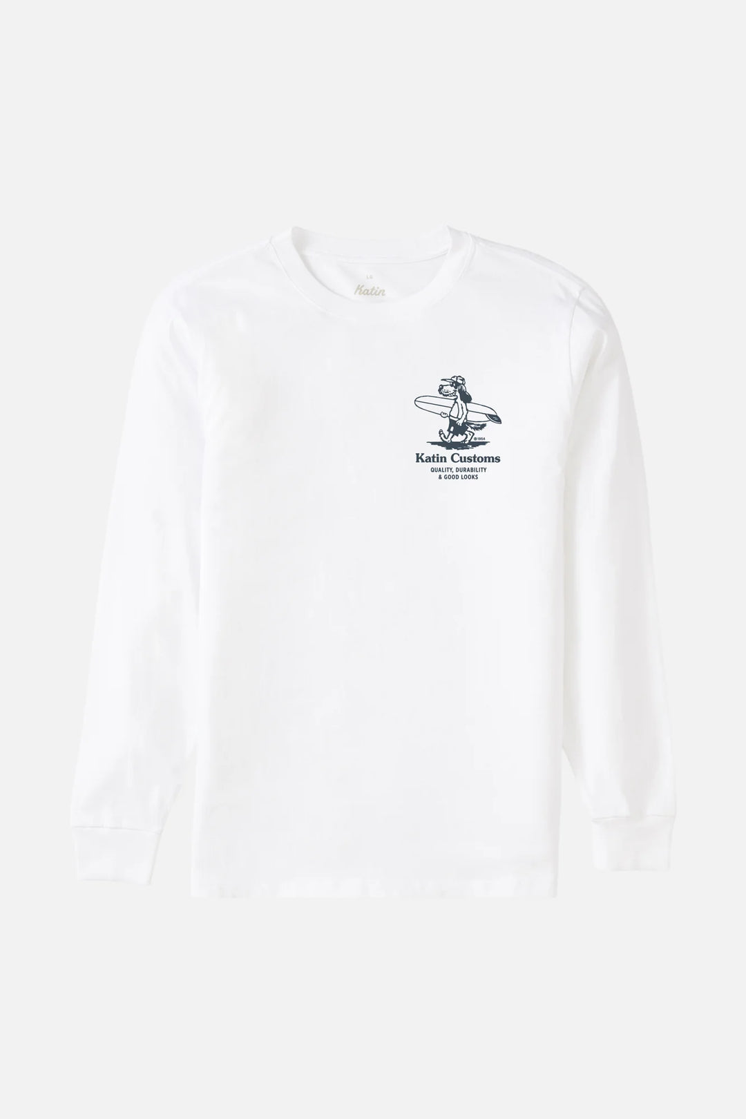 Katin Lou Long Sleeve Tee: White